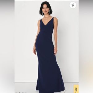 Melora Navy Blue Sleeveless Maxi Dress
